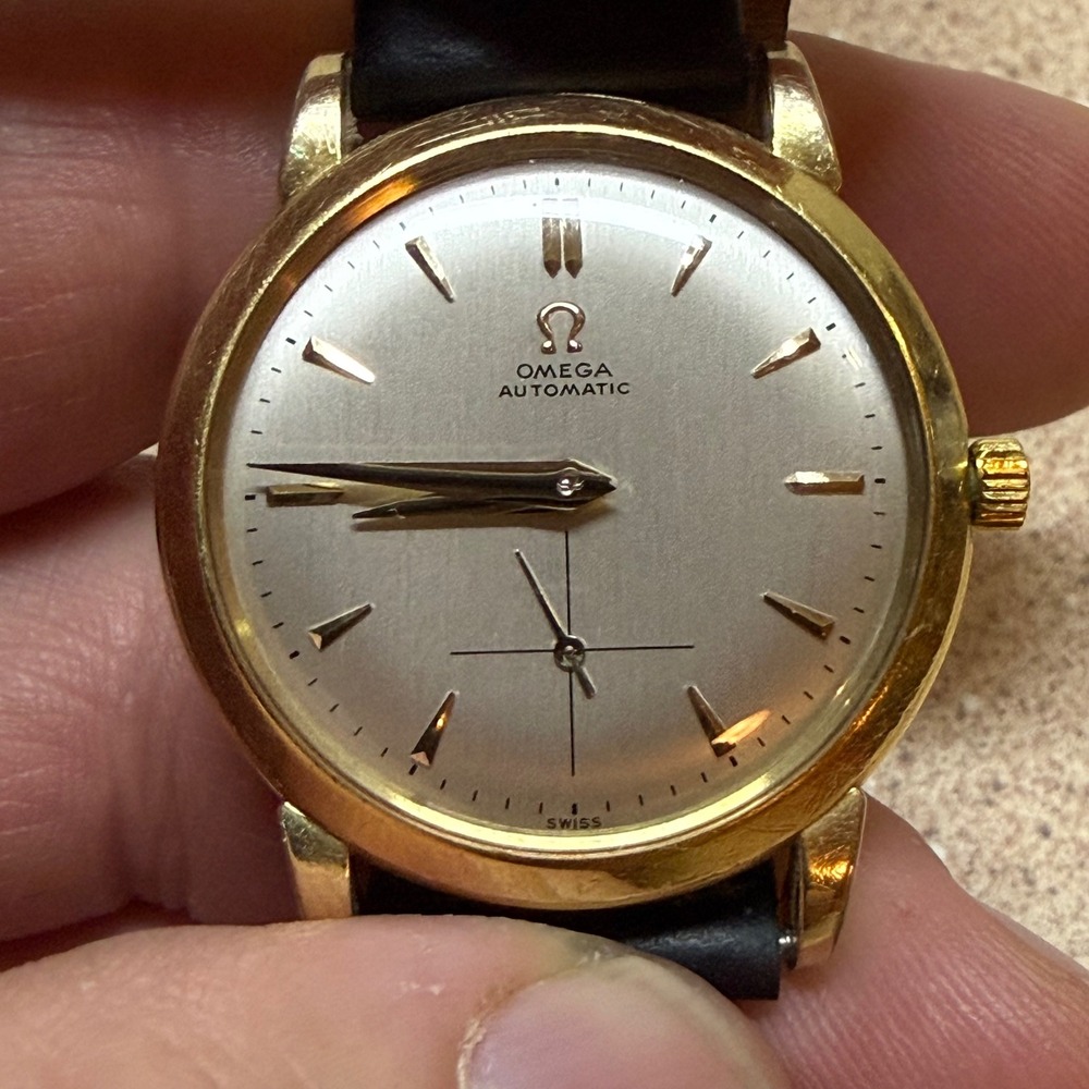VTG 1948 Omega Auto 14K Gold Filled Bumper Watch Cal342 F6231 Clergy Estate Find